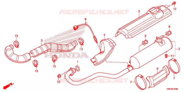 SILENCIEUX D'ECHAPPEMENT Honda ATV 420 FOURTRAX 2014  TRX420FM1E