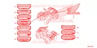 AUTOCOLLANTS pour Honda FOURTRAX 420 RANCHER 2X4 Electric Shift de 2015