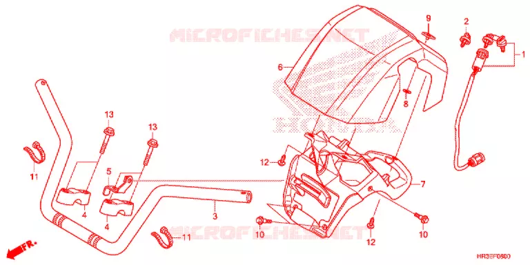GUIDON Honda ATV 420 FOURTRAX 2015  TRX420TE1F