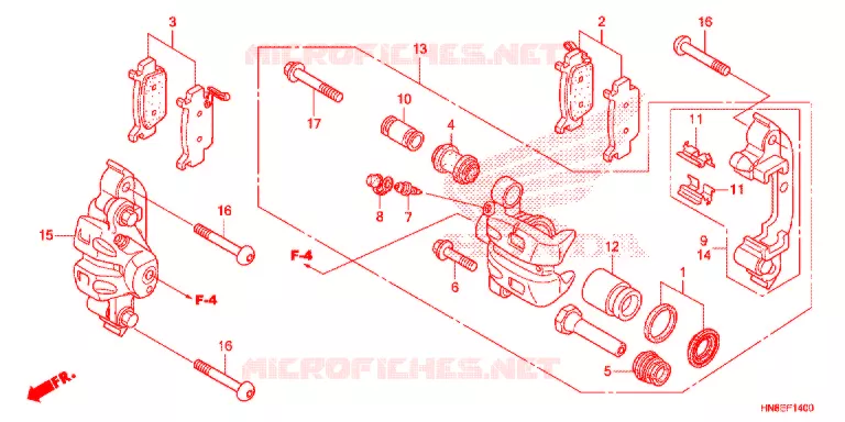 ETRIER DE FREIN AVANT Honda ATV 680 FOURTRAX 2021  TRX680FAF