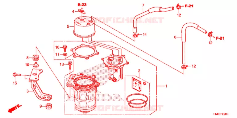 POMPE A ESSENCE Honda ATV 680 FOURTRAX 2021  TRX680FAF