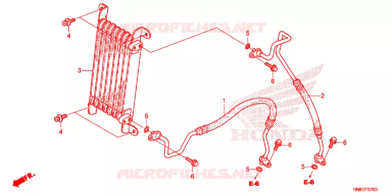 RADIATEUR D'HUILE Honda ATV 680 FOURTRAX 2021  TRX680FAF