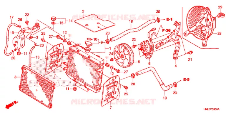RADIATEUR Honda ATV 680 FOURTRAX 2017  TRX680FAF