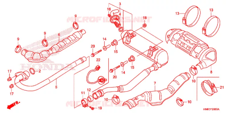 SILENCIEUX D'ECHAPPEMENT Honda ATV 680 FOURTRAX 2023  TRX680FAF