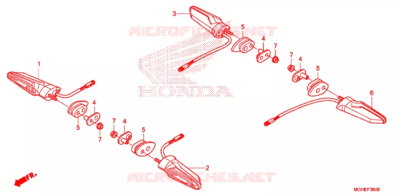 CLIGNOTANT Honda MOTO 1200 CROSSTOURER 2014  VFR1200XLE