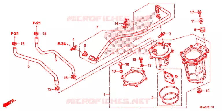 POMPE A ESSENCE (VT750CS/C2B/C2S/C) Honda MOTO 750 SHADOW 2014  VT750C2SE