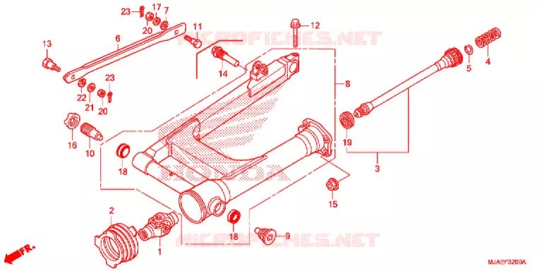 BRAS OSCILLANT (VT750CS/C2B/C2S/C) Honda MOTO 750 SHADOW 2014  VT750CSE