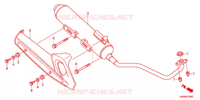 SILENCIEUX D'ECHAPPEMENT Honda SCOOTER 125 PCX 2014  WW125EX2E