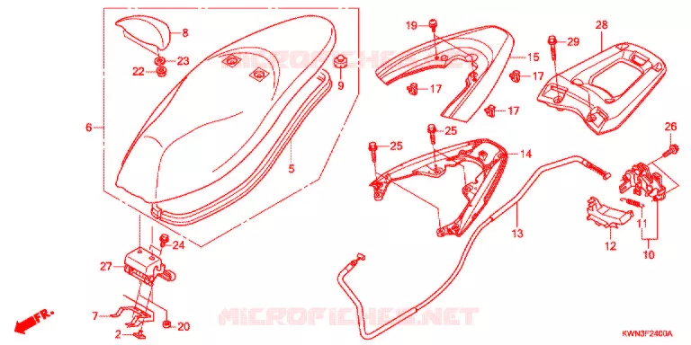 SELLE Honda SCOOTER 125 PCX 2014  WW125EX2E