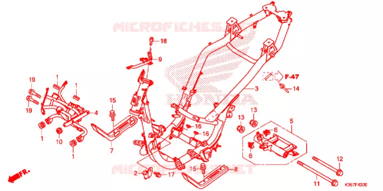 CADRE Honda SCOOTER 125 PCX 2015  WW125EX2F