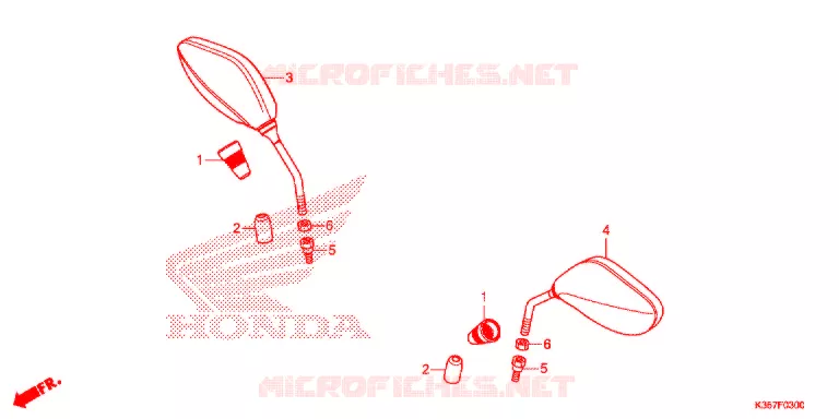 RETROVISEUR Honda SCOOTER 125 PCX 2016  WW125EX2F
