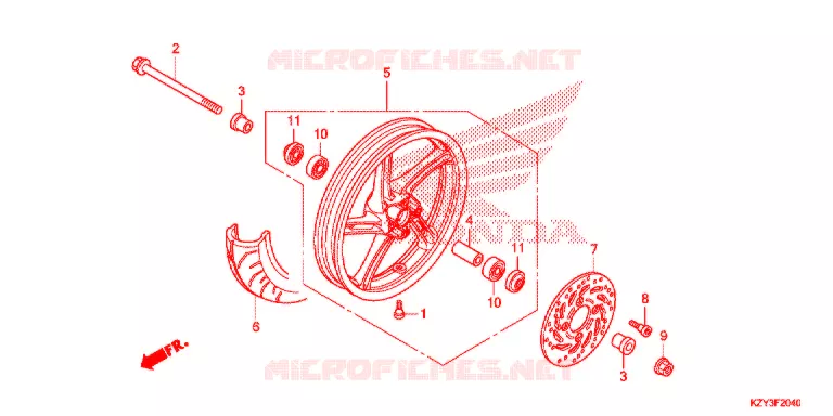 ROUE AVANT Honda SCOOTER 150 PCX 2012  WW150C