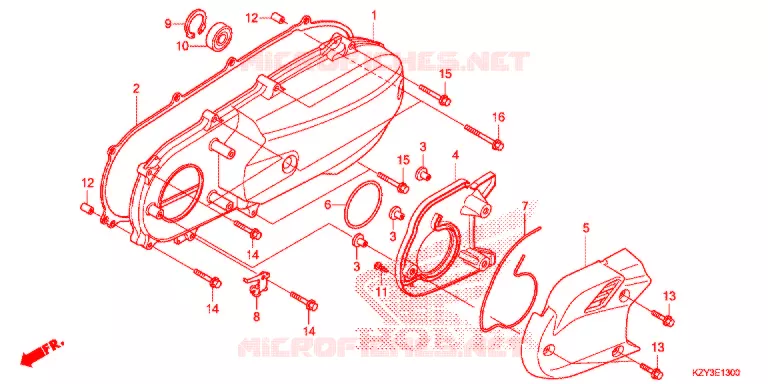 COUVERCLE GAUCHE Honda SCOOTER 150 PCX 2012  WW150C