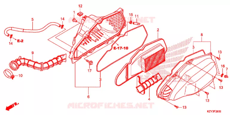 FILTRE A AIR Honda SCOOTER 150 PCX 2012  WW150C