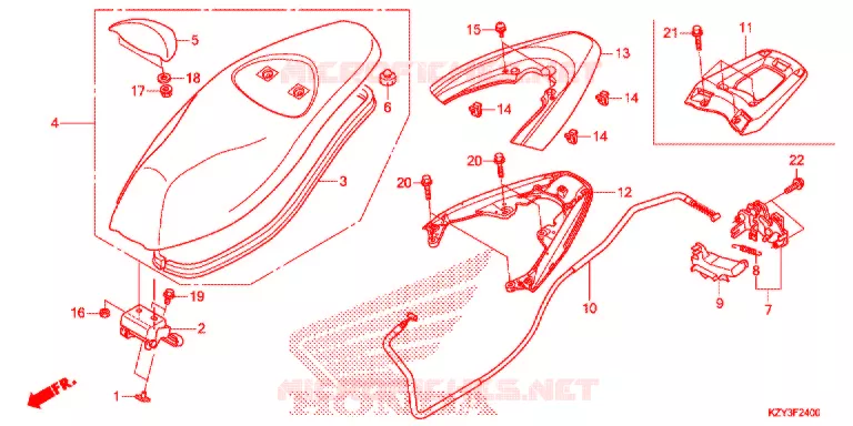 SELLE Honda SCOOTER 150 PCX 2012  WW150C