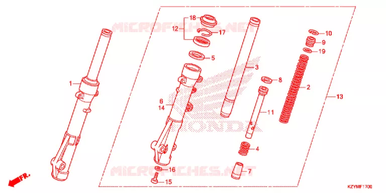 FOURCHE Honda SCOOTER 150 PCX 2014  WW150D