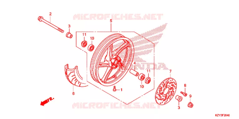 ROUE AVANT Honda SCOOTER 150 PCX 2013  WW150D