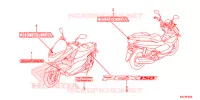 AUTOCOLLANTS pour Honda PCX 150 de 2014