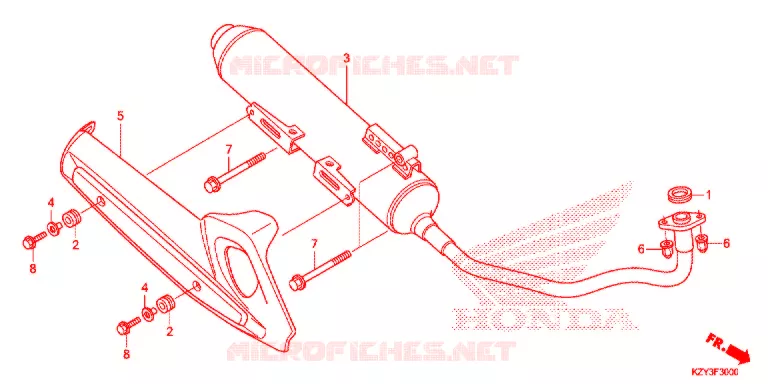 SILENCIEUX D'ECHAPPEMENT Honda SCOOTER 150 PCX 2014  WW150E