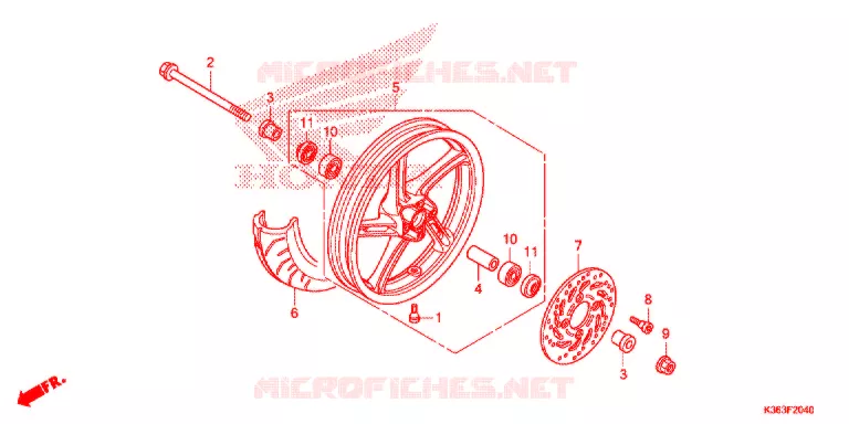 ROUE AVANT Honda SCOOTER 150 PCX 2015  WW150F