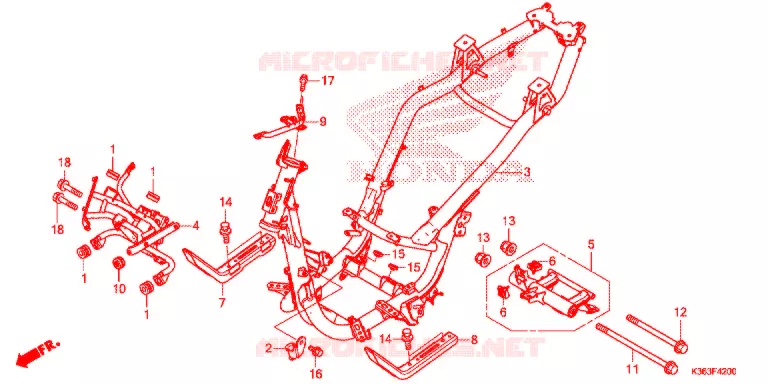 CADRE Honda SCOOTER 150 PCX 2015  WW150F