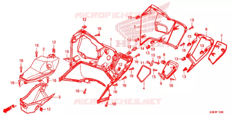 PROTEGE JAMBES Honda SCOOTER 150 PCX 2015  WW150F