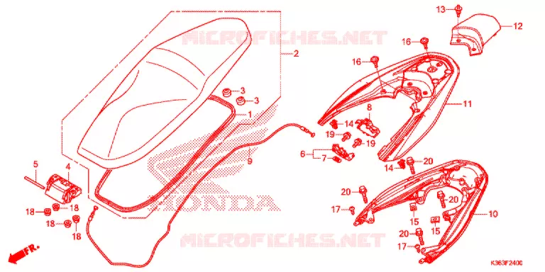 SELLE Honda SCOOTER 150 PCX 2016  WW150F