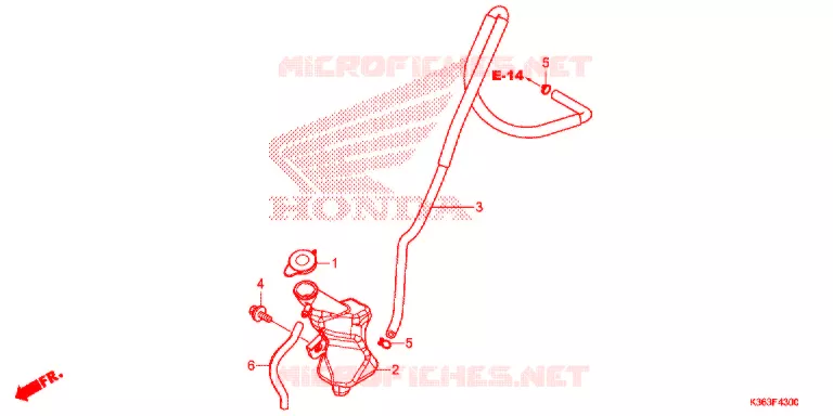 VASE D'EXPANSION Honda SCOOTER 150 PCX 2015  WW150F