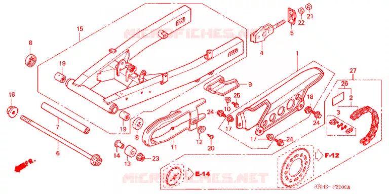 BRAS OSCILLANT Honda MOTO 125 XR 2011  XR125LEKB