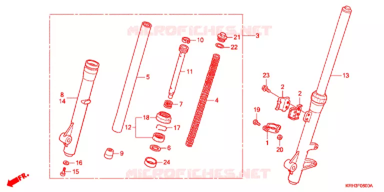 FOURCHE Honda MOTO 125 XR 2011  XR125LEKB