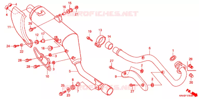 SILENCIEUX D'ECHAPPEMENT Honda MOTO 125 XR 2011  XR125LEKB