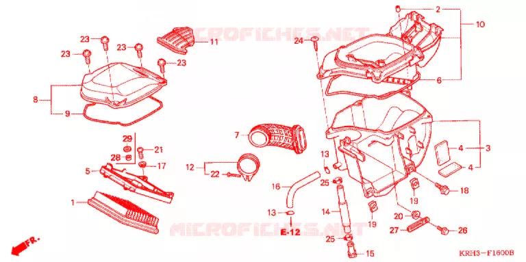 FILTRE A AIR Honda MOTO 125 XR 2011  XR125LEKB