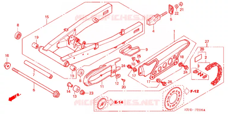 BRAS OSCILLANT Honda MOTO 125 XR 2012  XR125LEKB