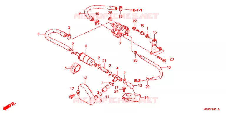 FILTRE A AIR - SOUPAPE D'AIR Honda MOTO 125 XR 2012  XR125LEKB