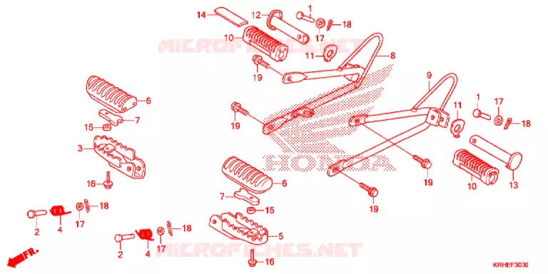 REPOSE PIED Honda MOTO 125 XR 2013  XR125LEKC