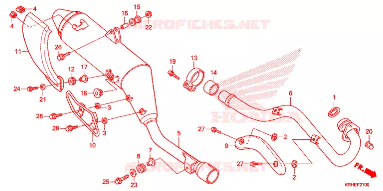 SILENCIEUX D'ECHAPPEMENT Honda MOTO 125 XR 2012  XR125LEKC