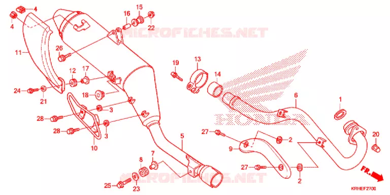 SILENCIEUX D'ECHAPPEMENT Honda MOTO 125 XR 2012  XR125LEKC