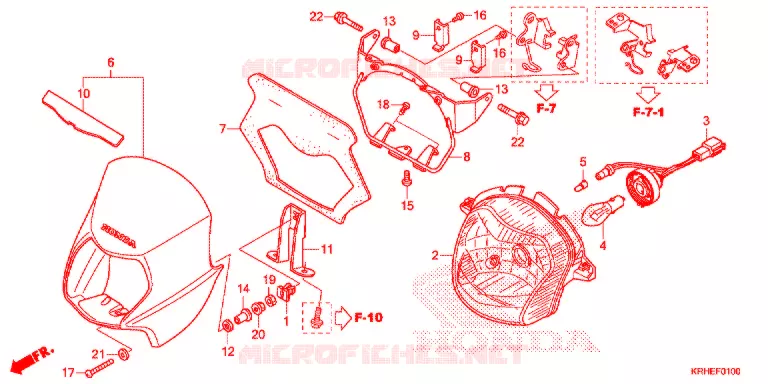 PHARE Honda MOTO 125 XR 2012  XR125LEKC