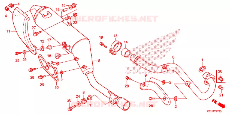 SILENCIEUX D'ECHAPPEMENT Honda MOTO 125 XR 2017  XR125LEKE