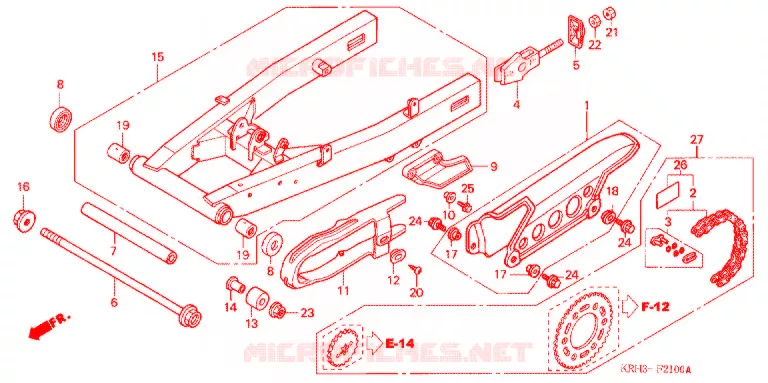 BRAS OSCILLANT Honda MOTO 125 XR 2011  XR125LKB