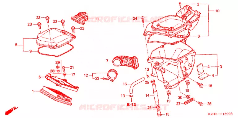 FILTRE A AIR Honda MOTO 125 XR 2011  XR125LKB