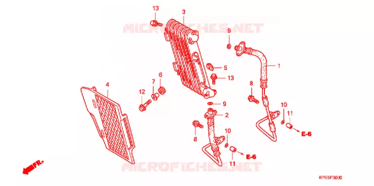 RADIATEUR D'HUILE Honda MOTO 250 XR 2005  XR250HS5
