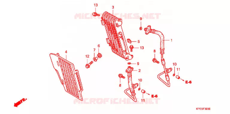 RADIATEUR D'HUILE Honda MOTO 250 XR 2007  XR250HS7