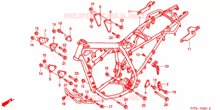 CADRE Honda MOTO 250 XR 2004  XR250LS3