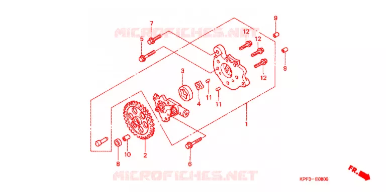 POMPE A HUILE Honda MOTO 250 XR 2004  XR250LS3