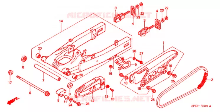 BRAS OSCILLANT Honda MOTO 250 XR 2003  XR250LS3