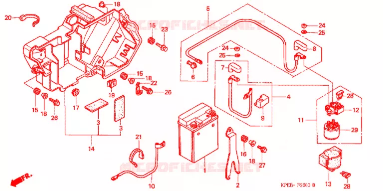 BATTERIE Honda MOTO 250 XR 2003  XR250LS3