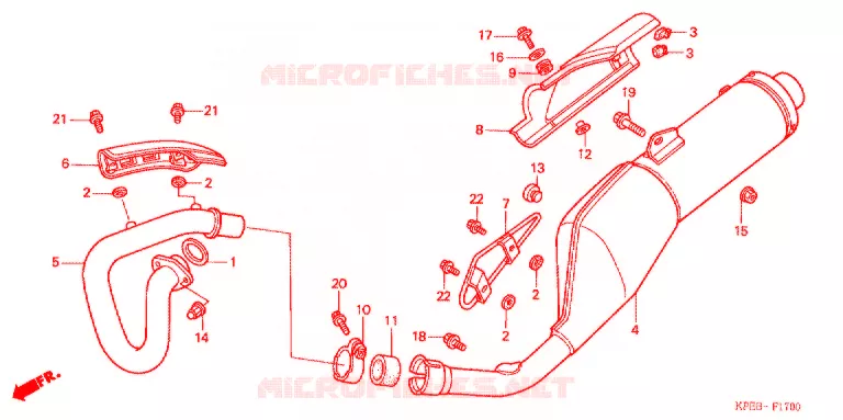 SILENCIEUX D'ECHAPPEMENT (XR250HS5/LS5) Honda MOTO 250 XR 2005  XR250LS5