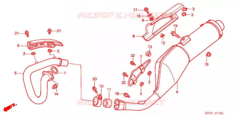 SILENCIEUX D'ECHAPPEMENT (XR250HS5/LS5) Honda MOTO 250 XR 2005  XR250LS5