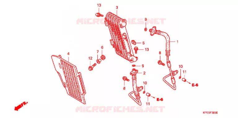 RADIATEUR D'HUILE Honda MOTO 250 XR 2008  XR250LS8